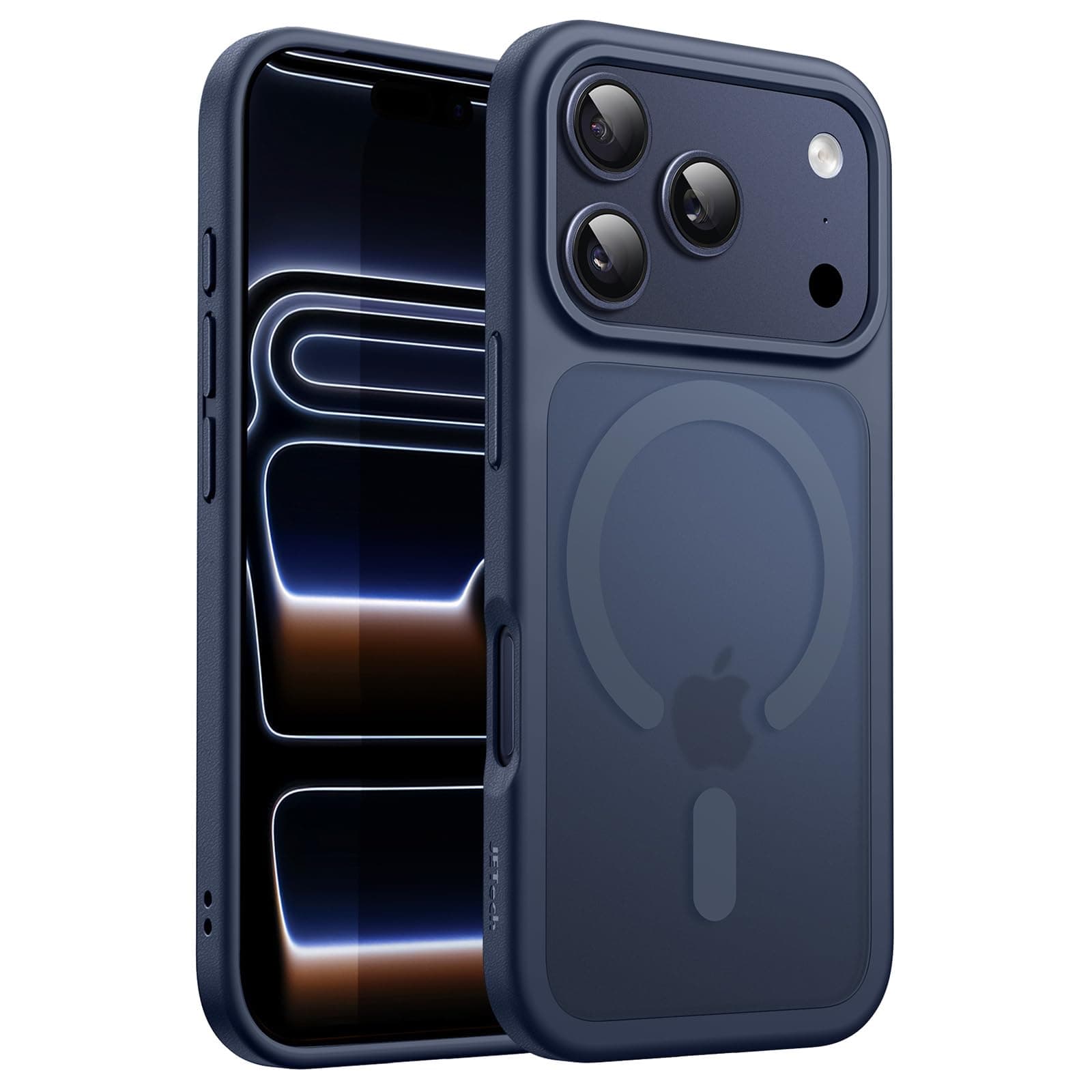 JETech Funda Magnética Mate para iPhone 17 Pro, Azul Oscuro