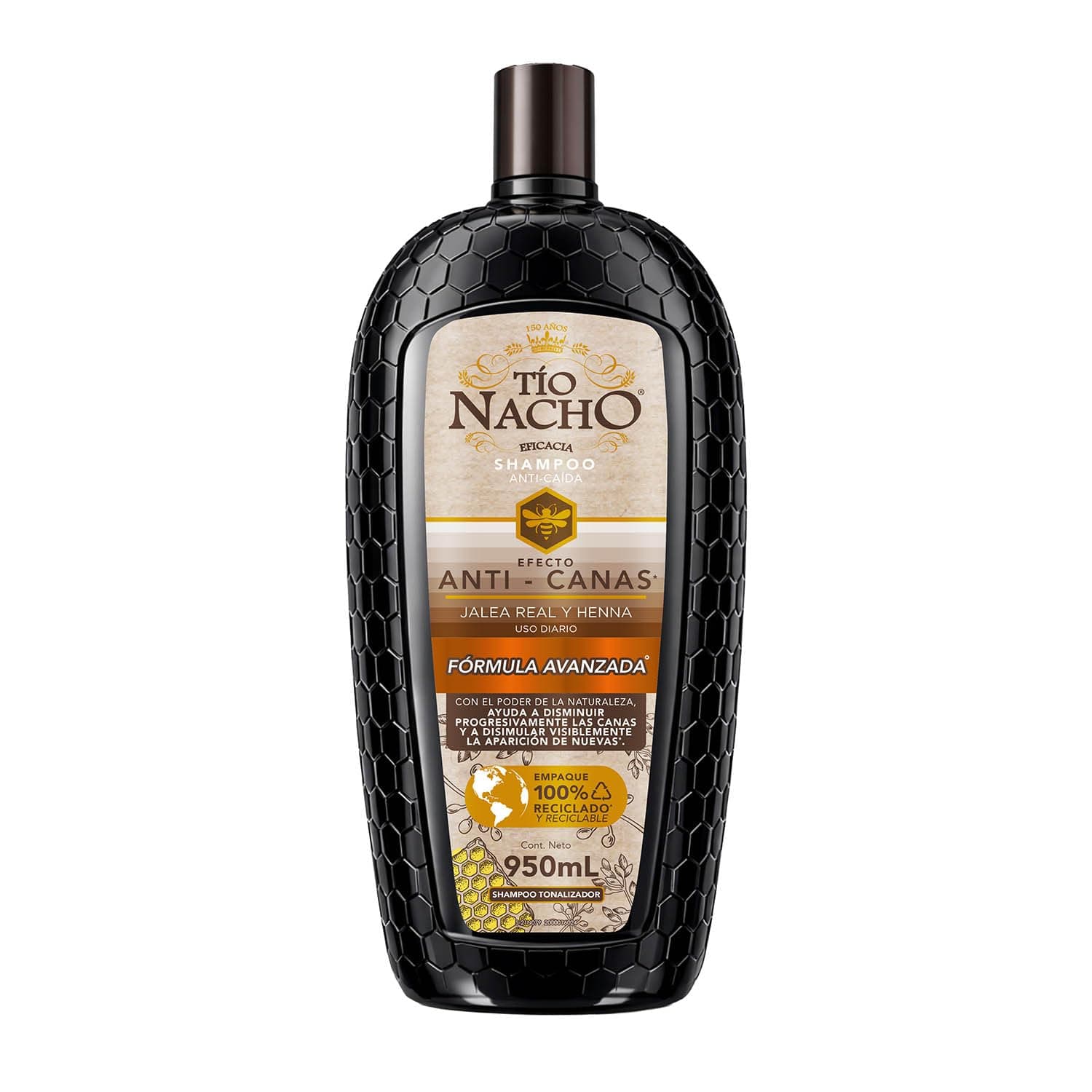 Tío Nacho Henna Egipcia Fórmula Avanzada Anti-Canas. Botella con 950ml