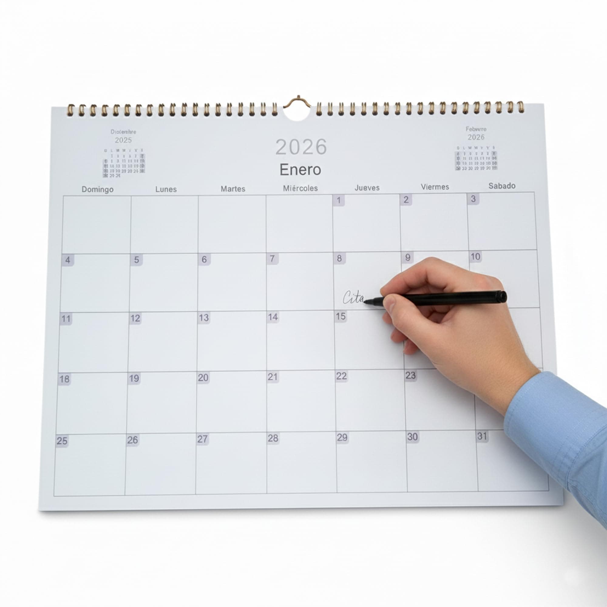 Bluelander Calendario de Pared 2027 Tamaño A3 28 * 37.7 cm