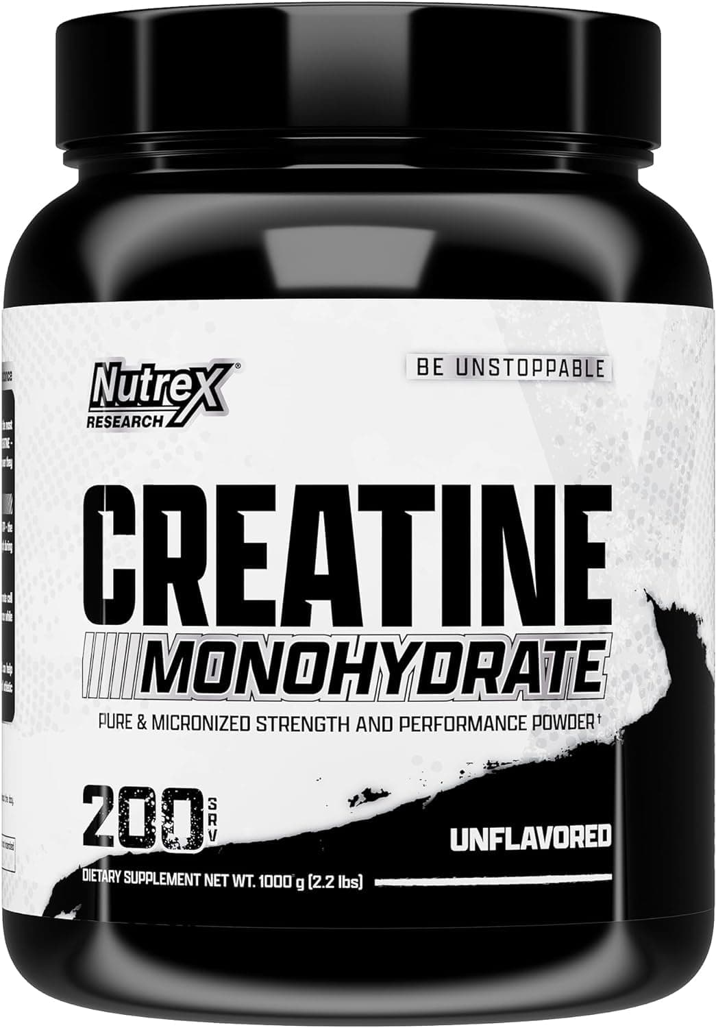 NUTREX Research | Creatina Monohidratada | Creatina Micronizada | Sin Sabor | 1000 g 200 Porciones