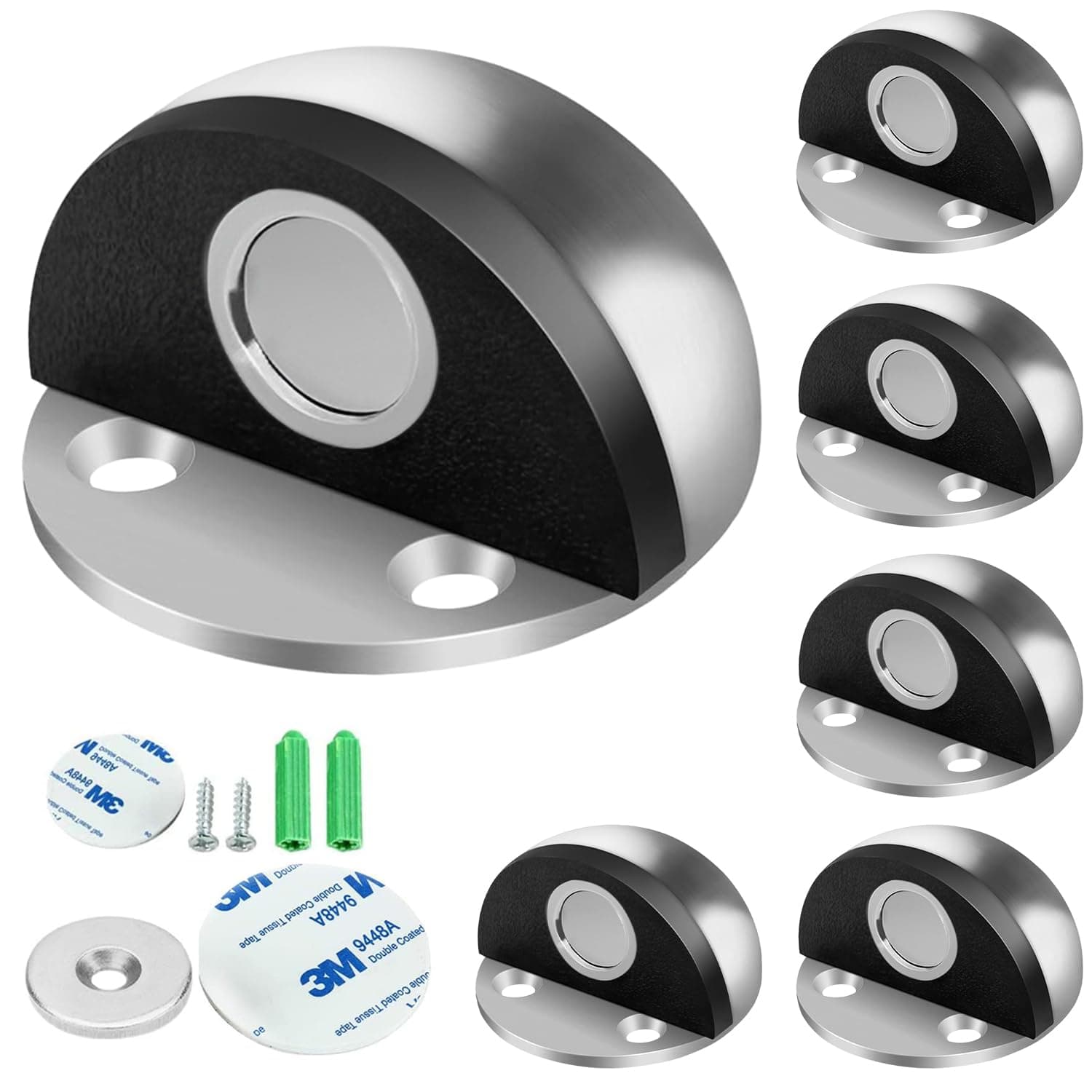 RAMSPIT Topes de Puerta de Piso,6Pzs Topes de Acero Inoxidable para Puertas