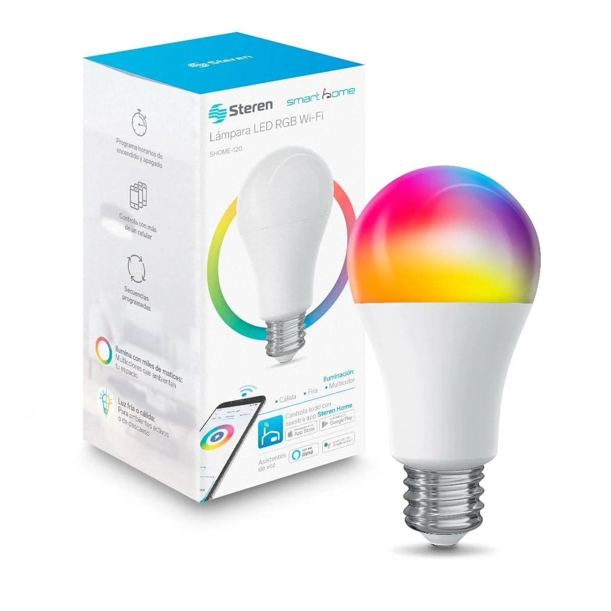 Steren SHOME-120 Foco LED Wi-Fi multicolor