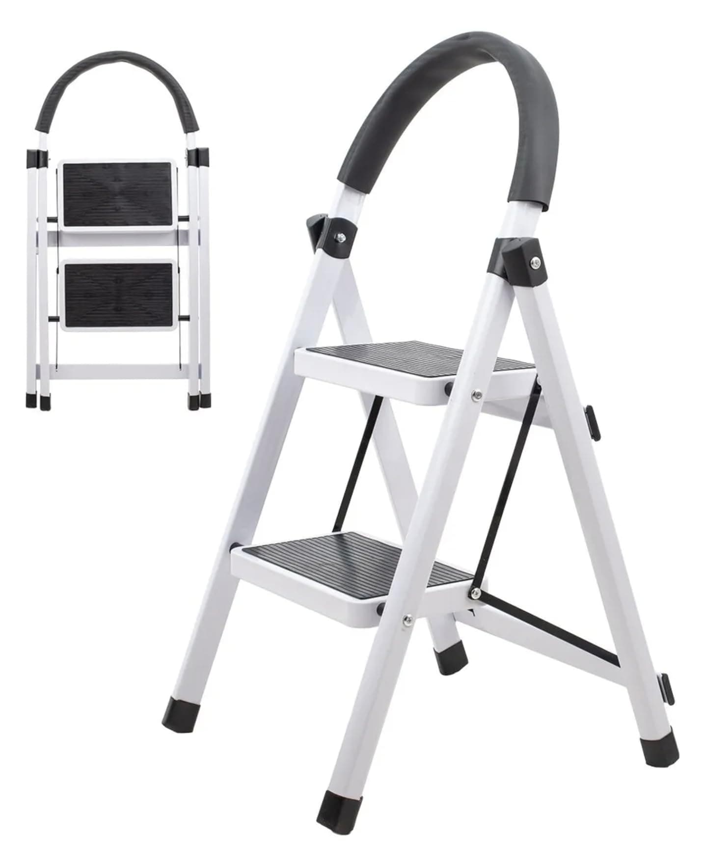 SELECTSHOP Escalera De Tijera Escalera Tubular Escalera Plegable Hecha de Acero Inoxidable