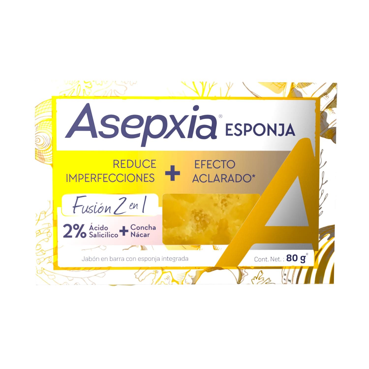 ASEPXIA Fusión 2 en 1 Concha Nácar Jabón