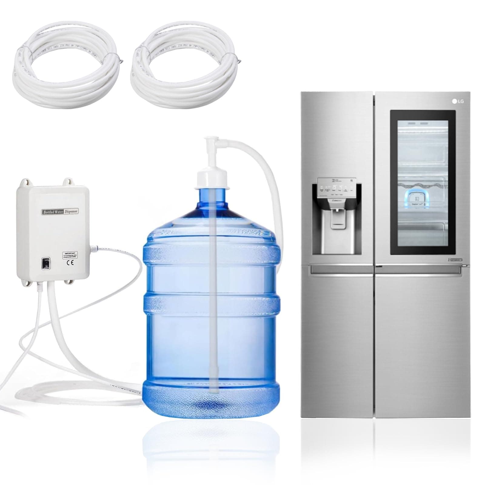 LOKOOY Dispensador de Agua Automático para Refrigerador Dúplex