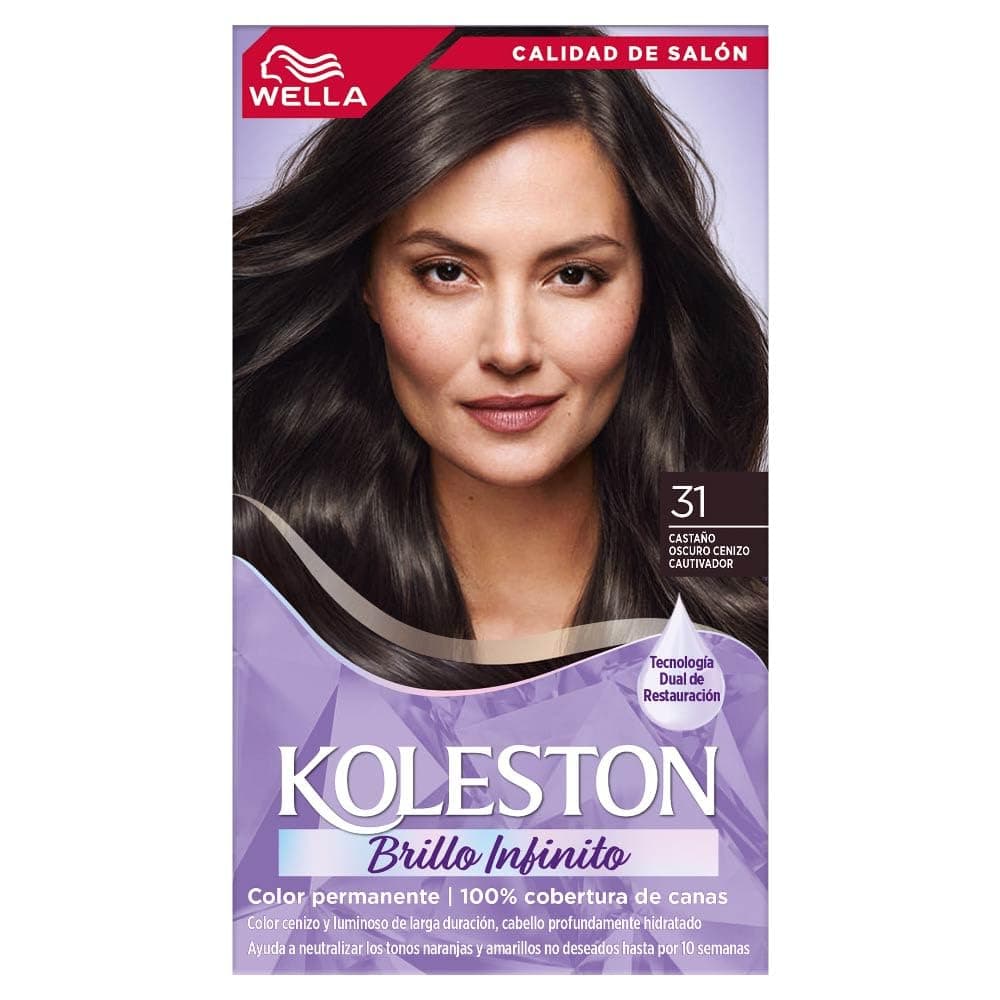 Koleston Tinte Permanente 31 Castaño Oscuro Cenizo Cautivador
