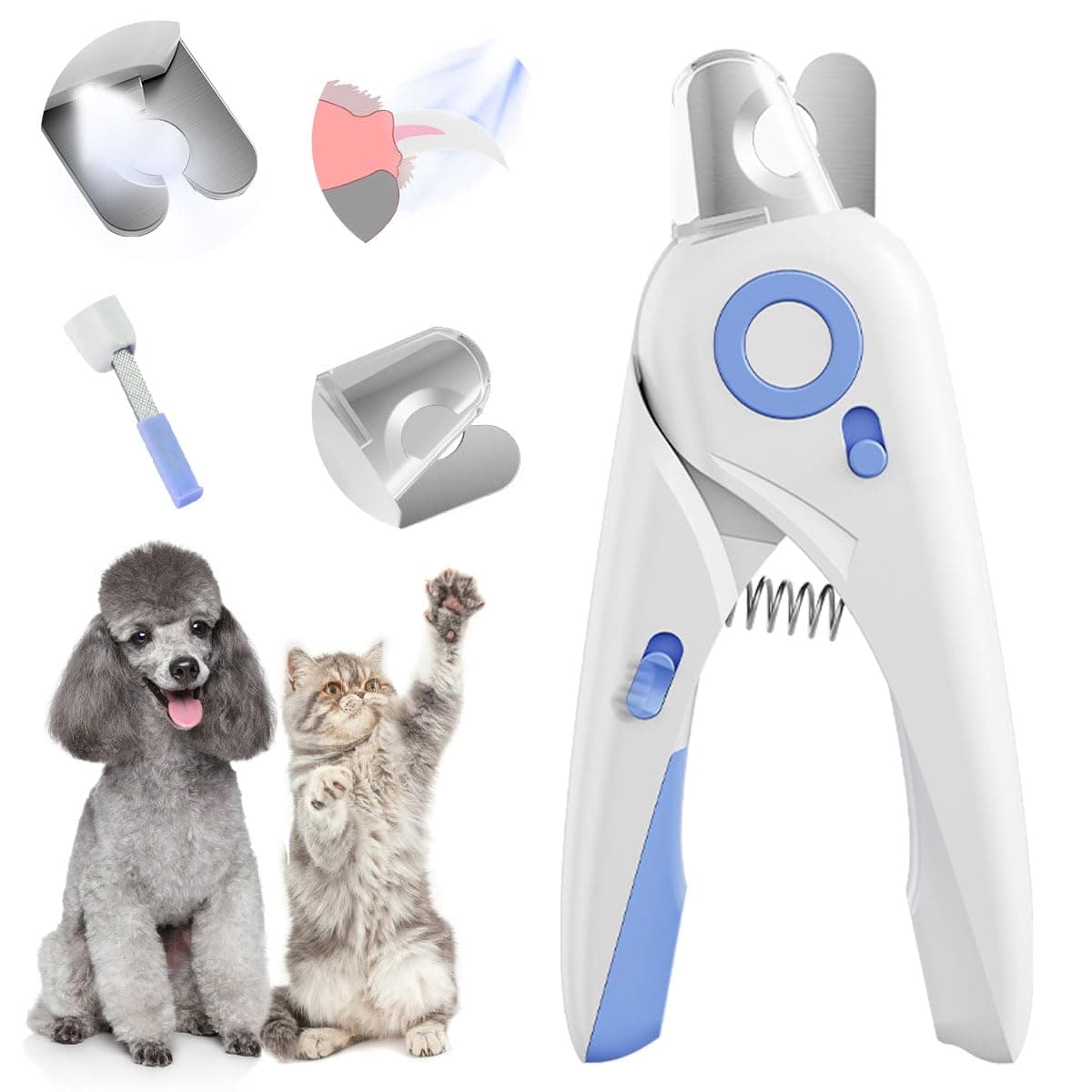 MXHIGO 2 en 1 Cortauñas para Perros y Gatos