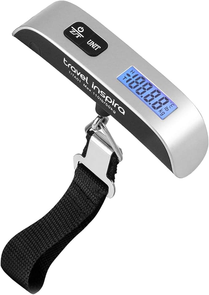 travel inspira Báscula de Equipaje Digital Portátil Básculas Para Maletas Capacidad de 110lb/50kg