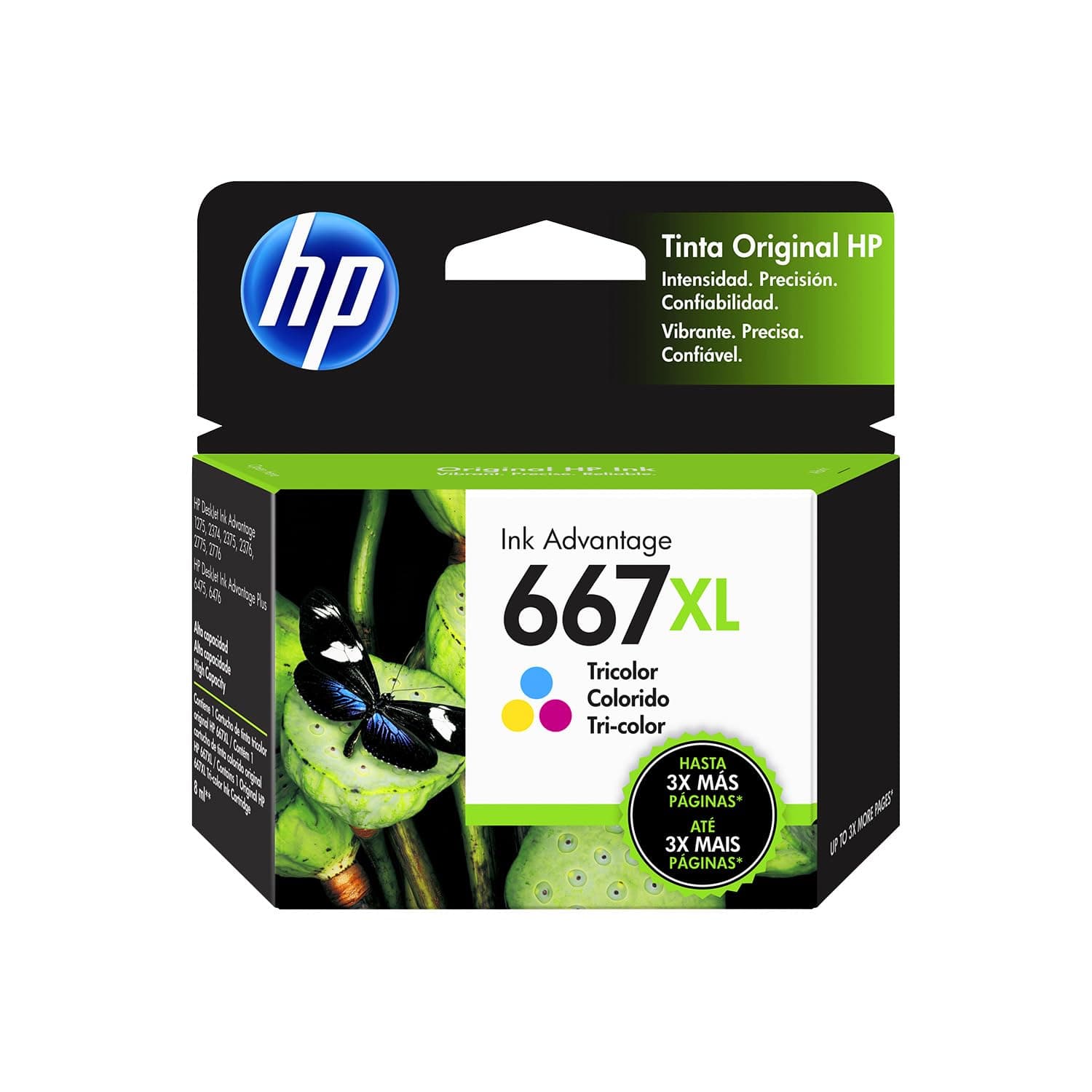 HP Cartucho de Tinta 667XL Tricolor Original