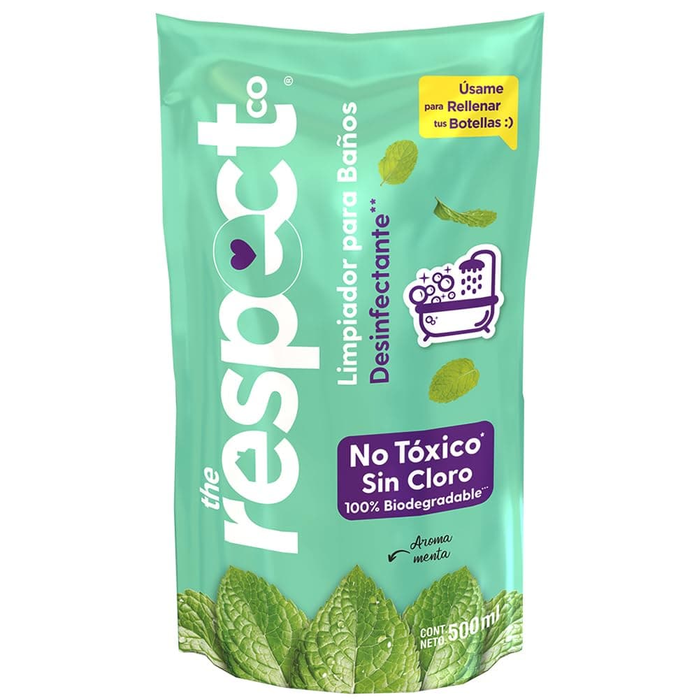 The Respect Co Limpiador y Desinfectante para Baños Aroma Menta 500ml