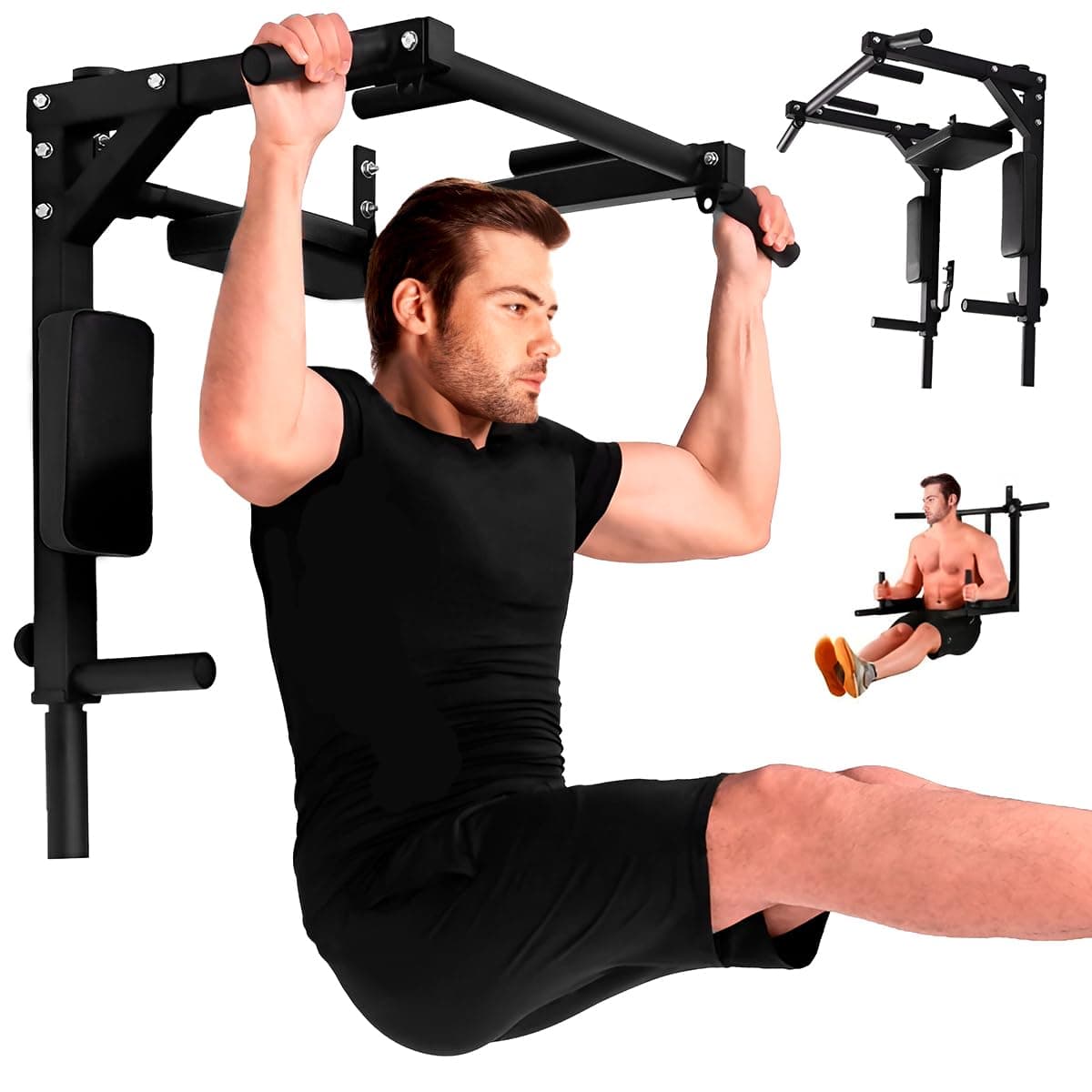 Raganet, Barra de Dominadas, Home Gym 8 Ejercicios En 1, Soporta 400kg, Gimnasio en Casa, Fortalece