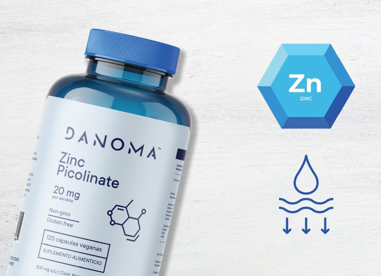 ZINC PICOLINATE | 120 cápsulas veganas | 20 mg | DAN0MA