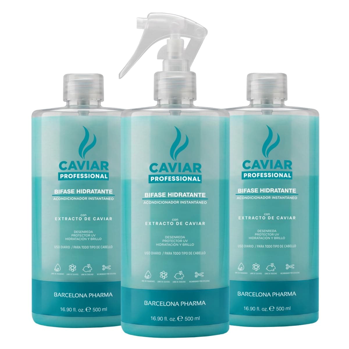 Caviar Professional | Trio Bifase Acondicionador instantáneo para cabello | Hidrata y desenreda