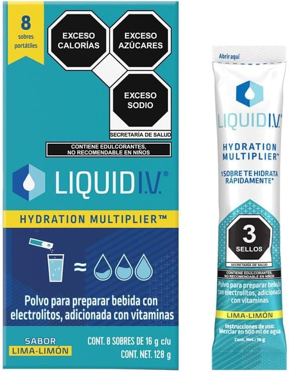 LIQUID I.V. Electrolitos y Vitaminas en Polvo para preparar Bebida Hidratante sabor Lima Limón