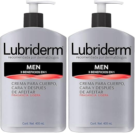 Lubriderm Men 3 en 1 Crema corporal 400ml 2 PACK