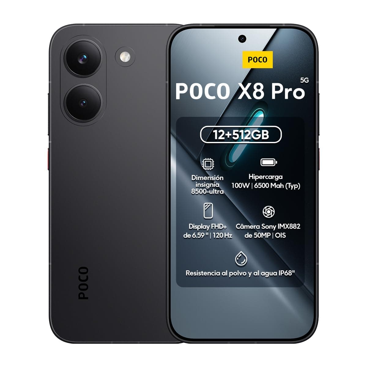 XIAOMI Celular Poco X8 Pro 12GB + 512GB Negro Versión Global