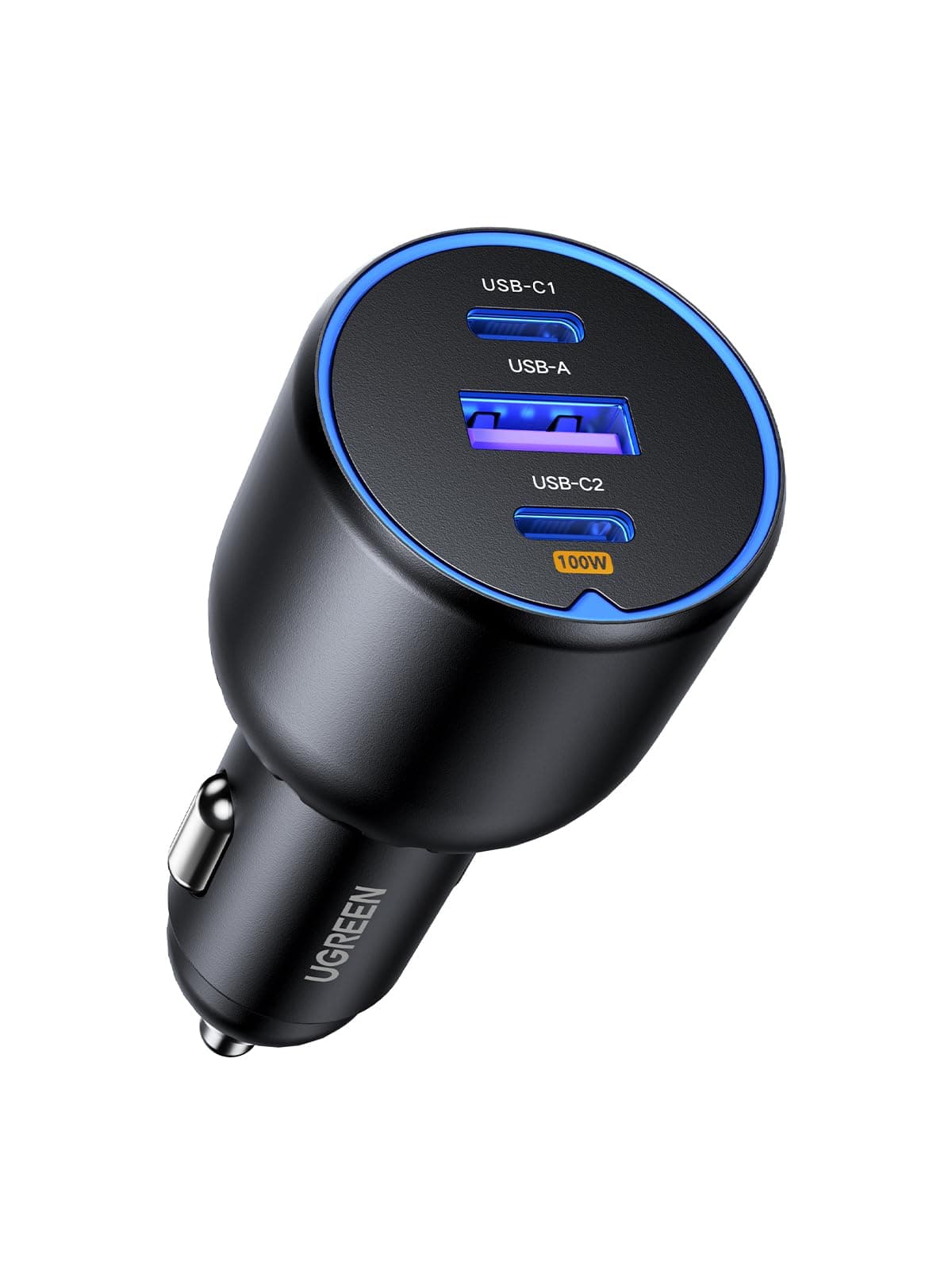 UGREEN 130W Cargador de Coche USB C con 1M 100W Cable USB C