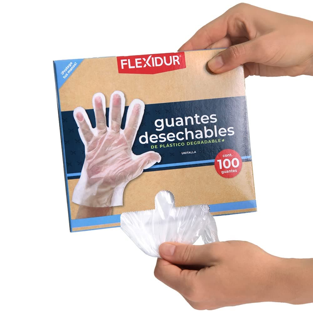 Flexidur | 100 Guantes Desechables Degradables