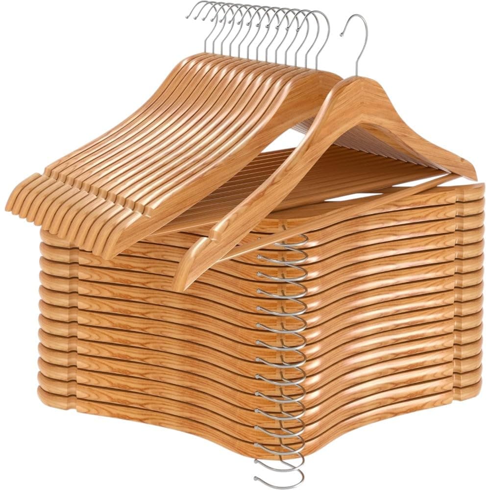MRK HOME Ganchos de Madera para Ropa