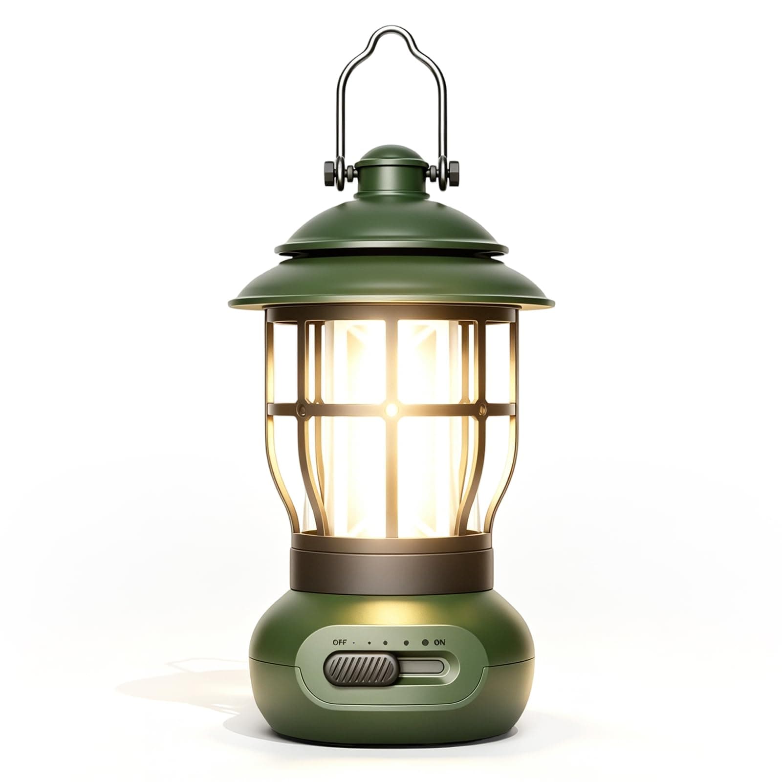 ZQSQD Lampara Camping, Linterna LED Recargable para Camping, Verde