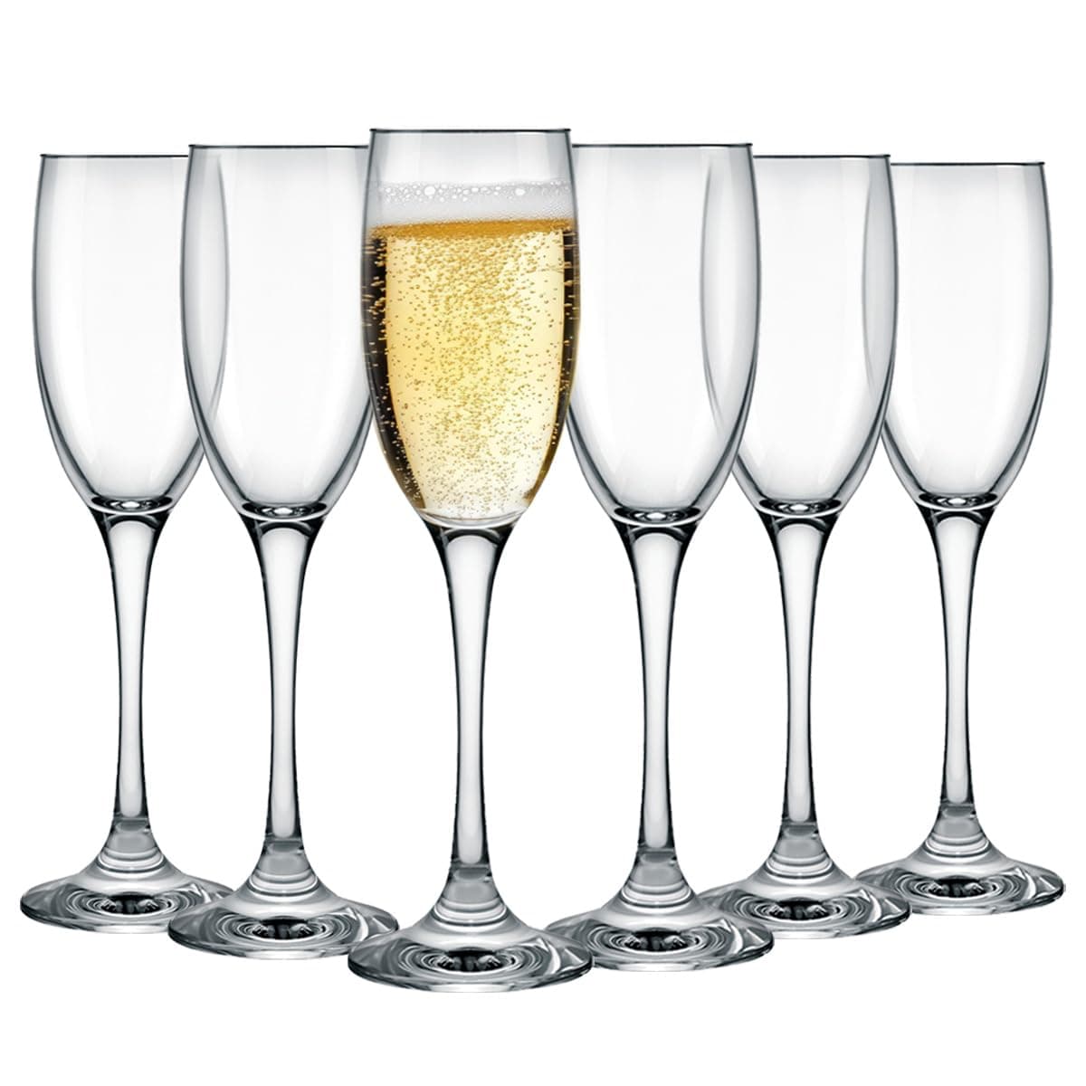 NADIR Set De Copas Flauta Champagne Para Sidra o Vino Espumoso Estilo Flauta Aptas Para Lavaplatos