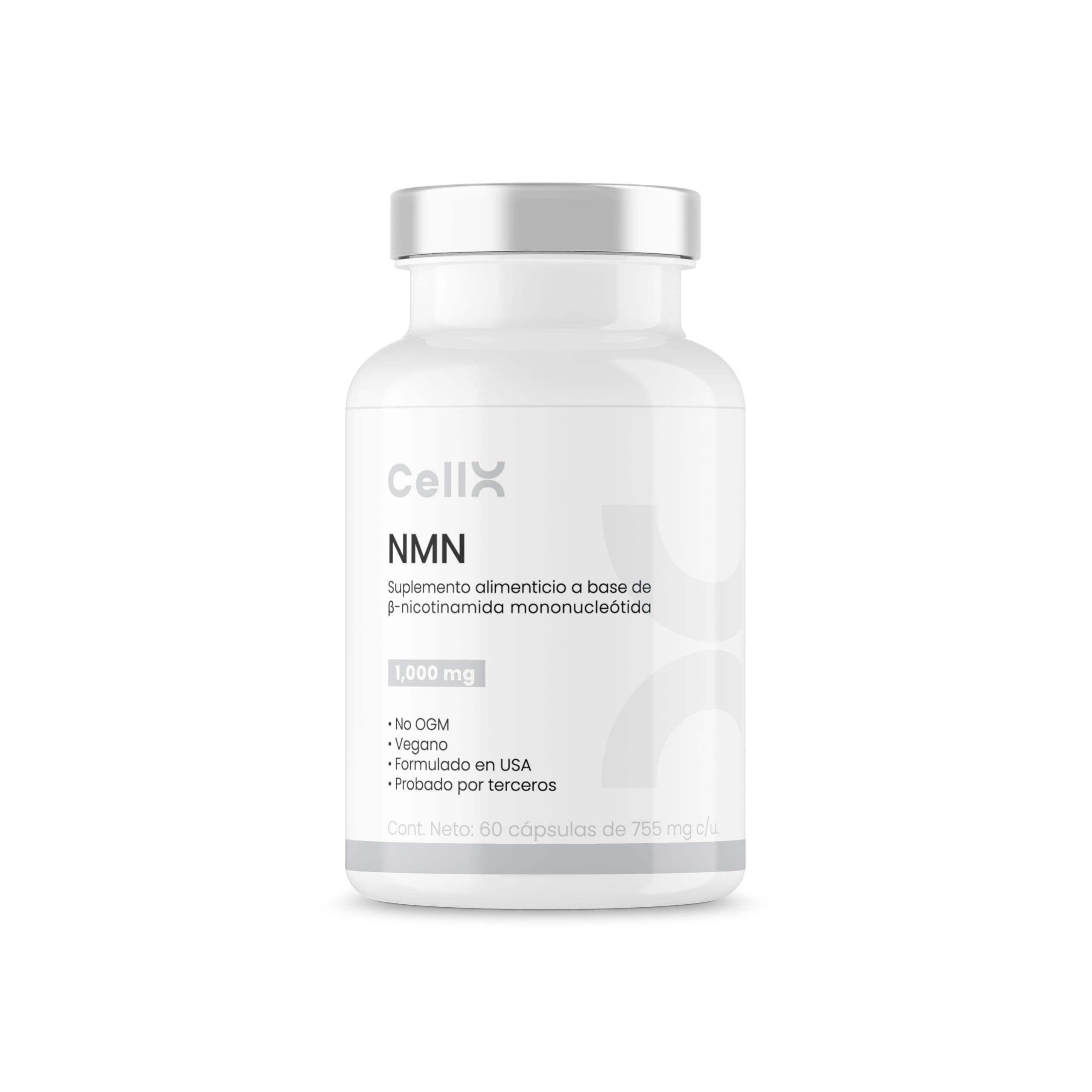 CellX NMN 1000 mg + Trans-Resveratrol 160 mg 99% + TMG y BioPerine®