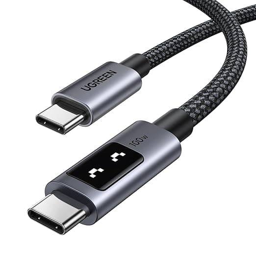 UGREEN UNO Cable USB C a USB C 100W (5A/20V) Tipo C PPS Carga Rápida PD 3.0 Pantalla Compatible