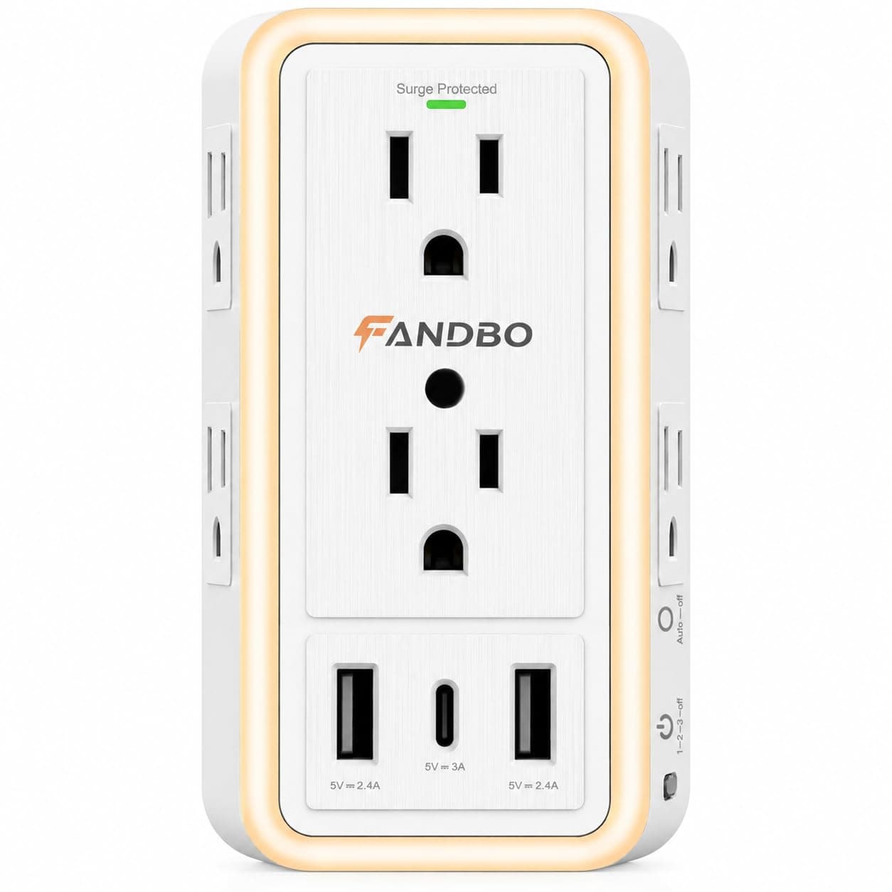 FANDBO Multicontacto Pared 9 En 1