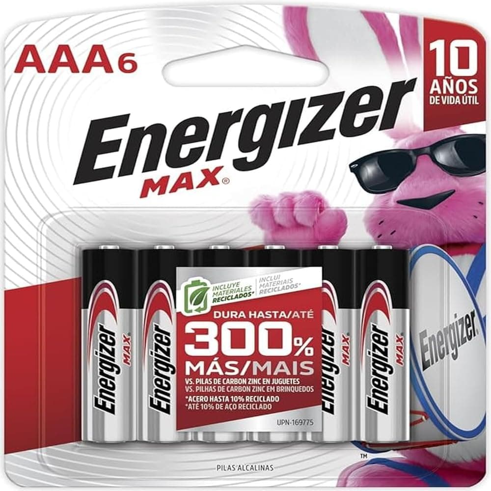 Energizer - Pilas AAA, MAX, 1.5V, Paquete de 6