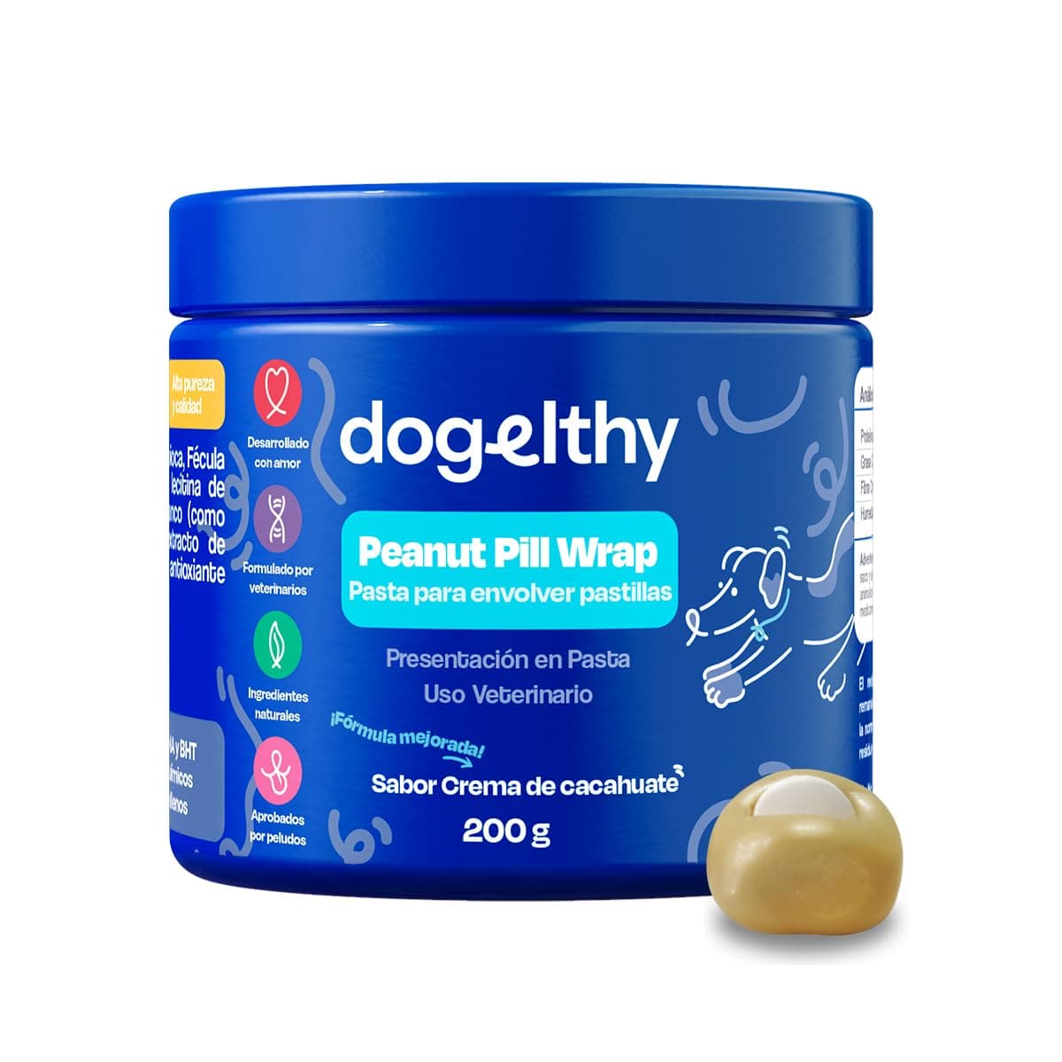Dogelthy Pill Wrap Recubrimiento de Pastillas para Perro