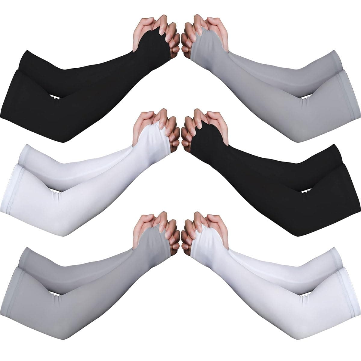 6 paras Mangas para Brazos Mangas Brazos Protección UV para Hombre y Mujer