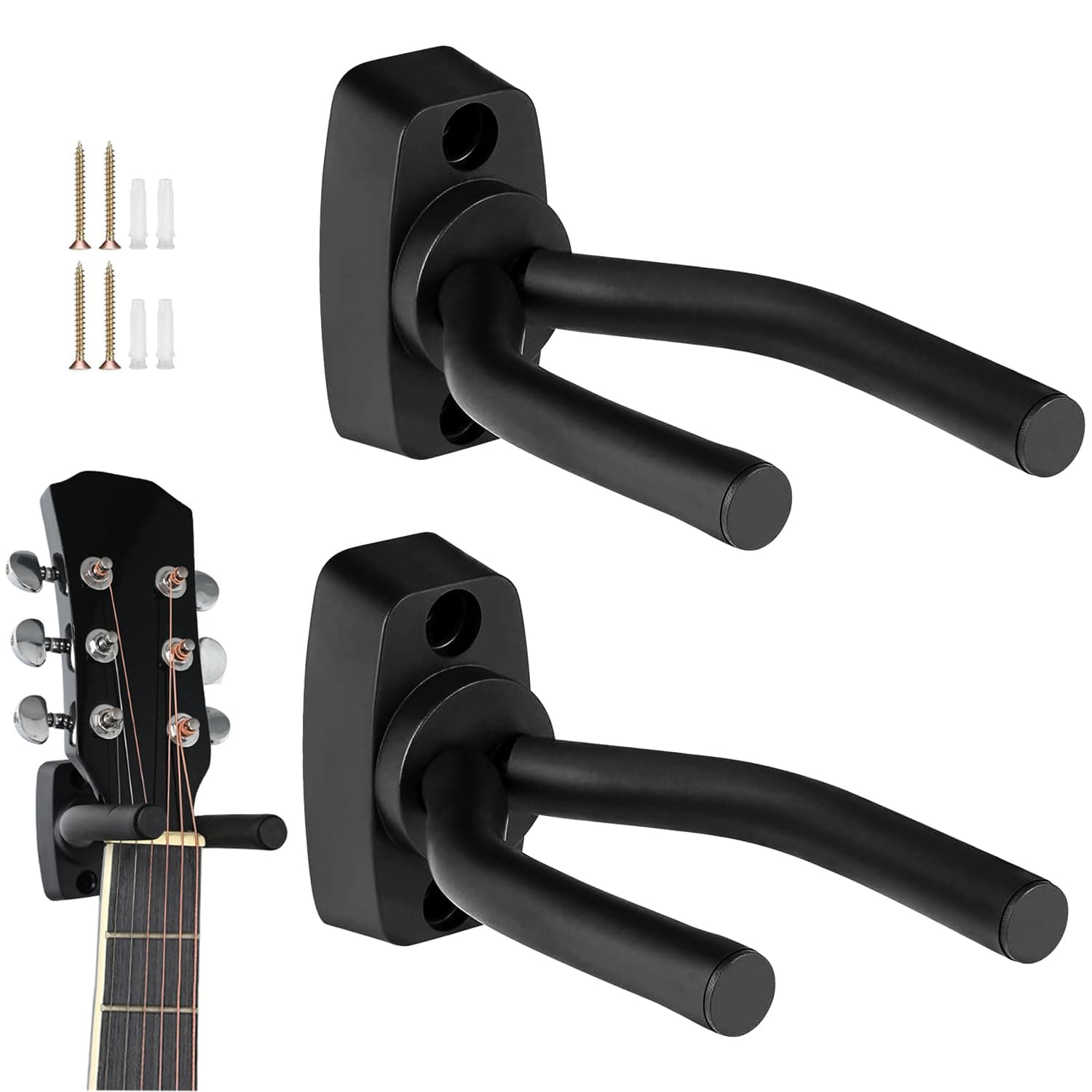 WITRET 2 Piezas Soporte para Guitarra Pared, para Acústica Eléctrica y Bajo