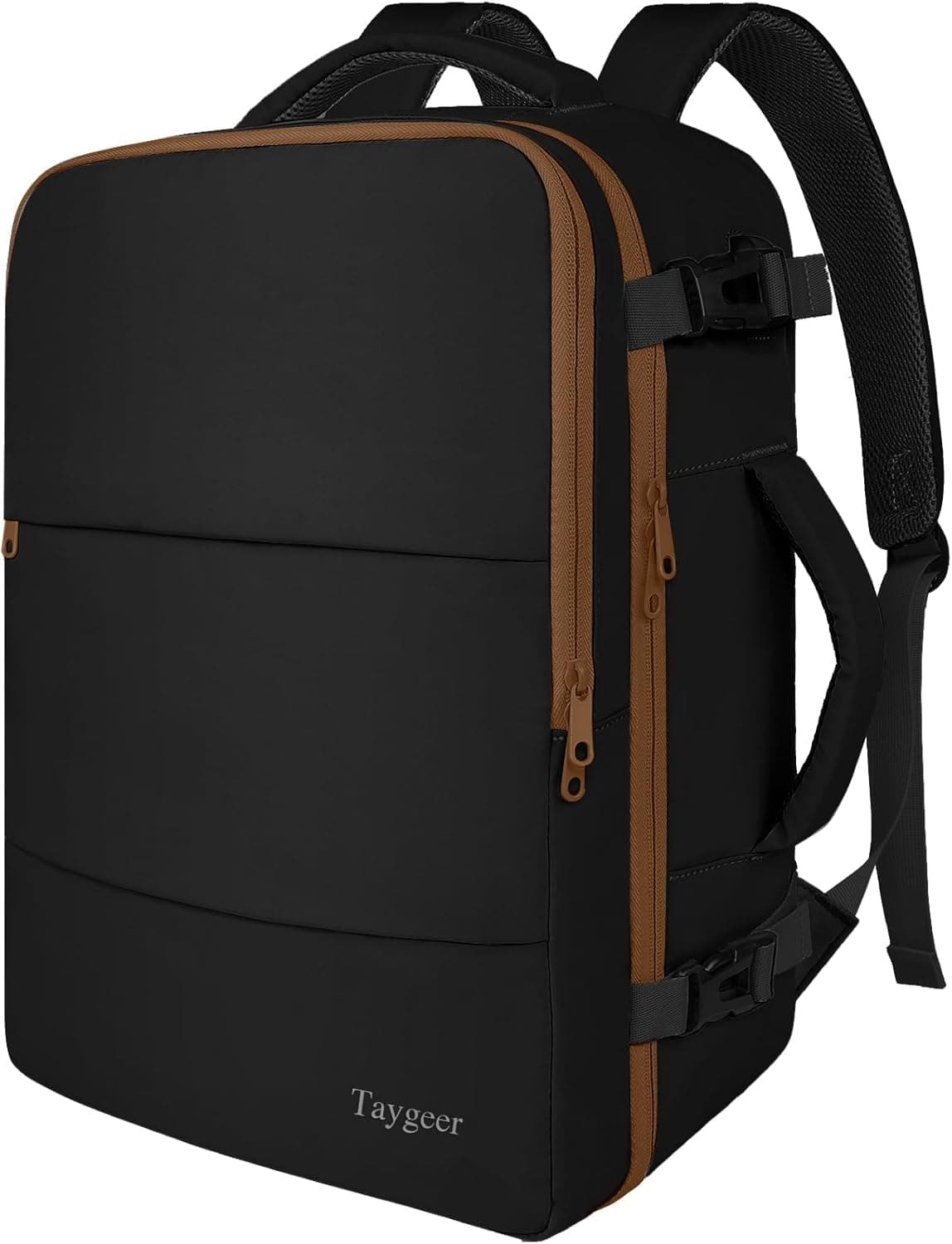 Taygeer Mochila de Viaje 10 kg Avión 35L para Hombre y Mujer,Negro Caqui