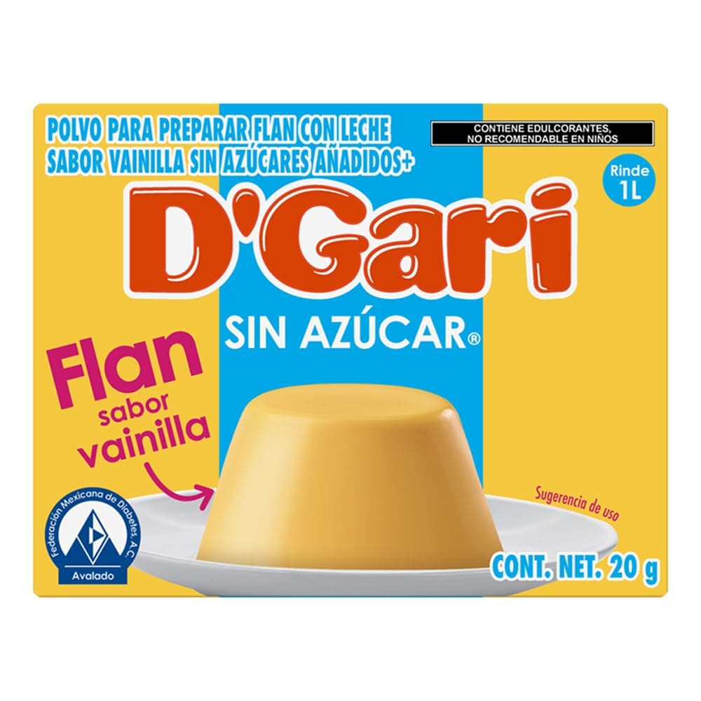 D'Gari Flan sabor vainilla 20 g