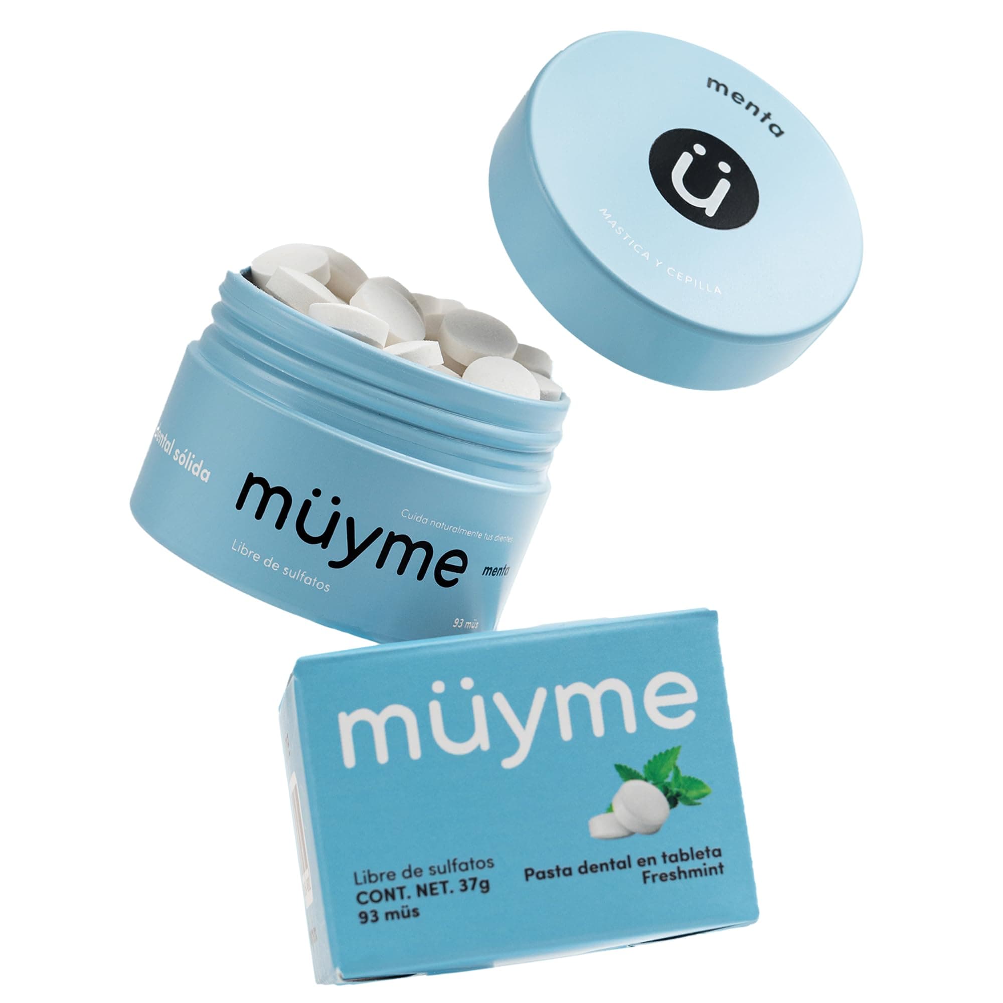 Muyme Pastillas Dentales - Pasta Dental en Tabletas- Pastillas Pasta de Dientes Antibacteriana y