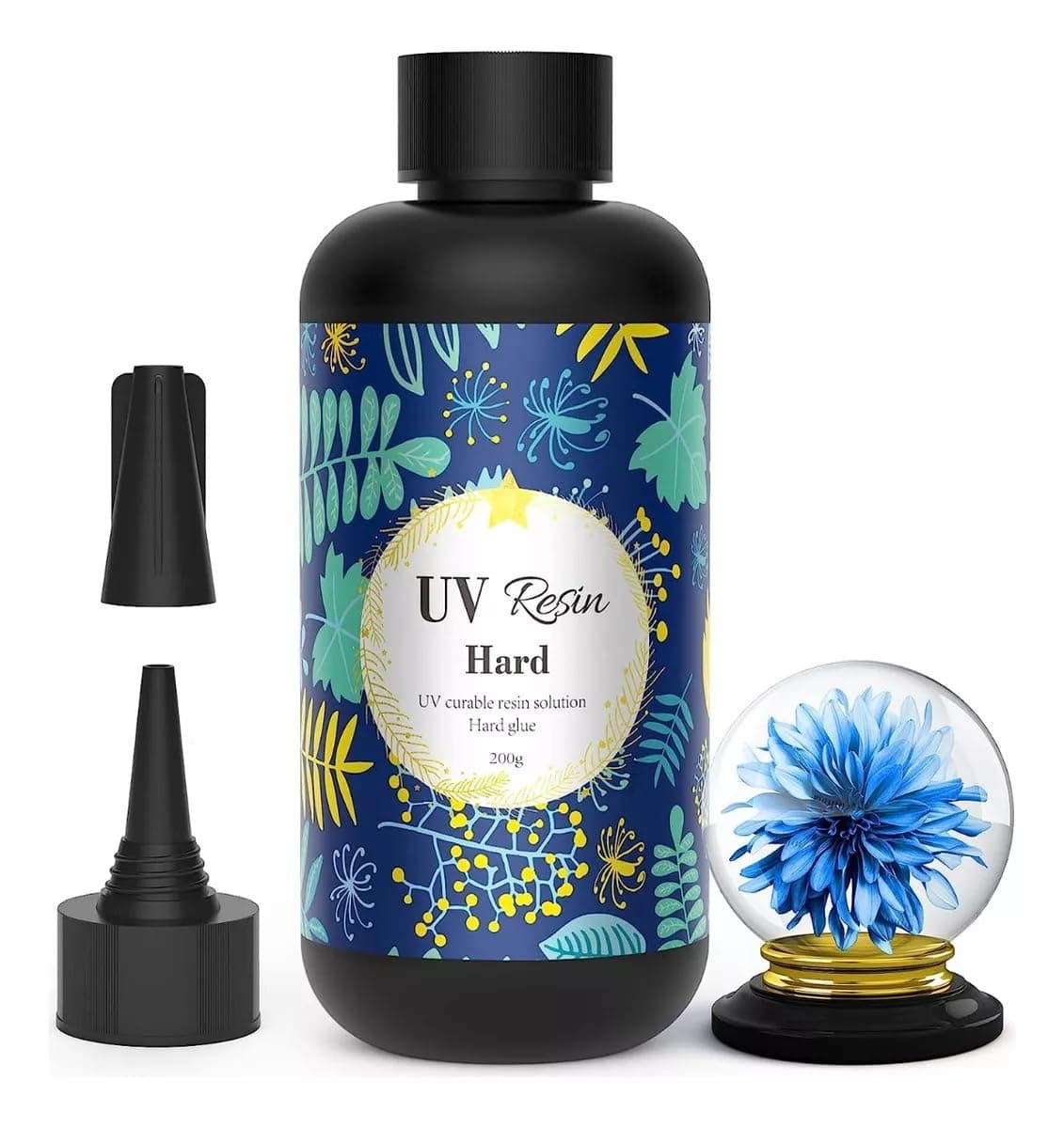 Resina Uv 200g, Curado de un Minuto Tipo Duro Transparente Resina Epoxi