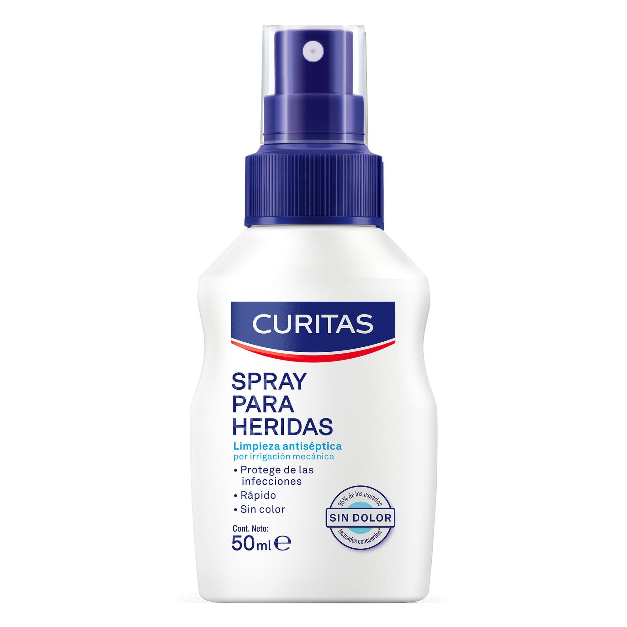 Curitas Spray para limpieza de heridas menores, antiséptico para la desinfección de heridas y