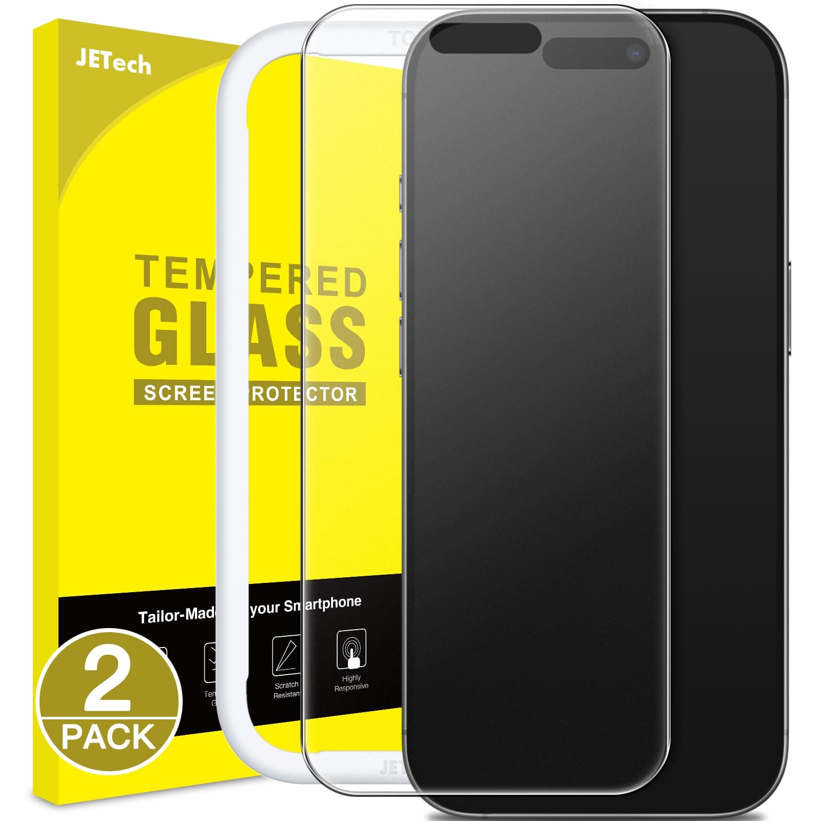 JETech Protector Pantalla Mate para iPhone 17 Pro Max, 2 Unidades