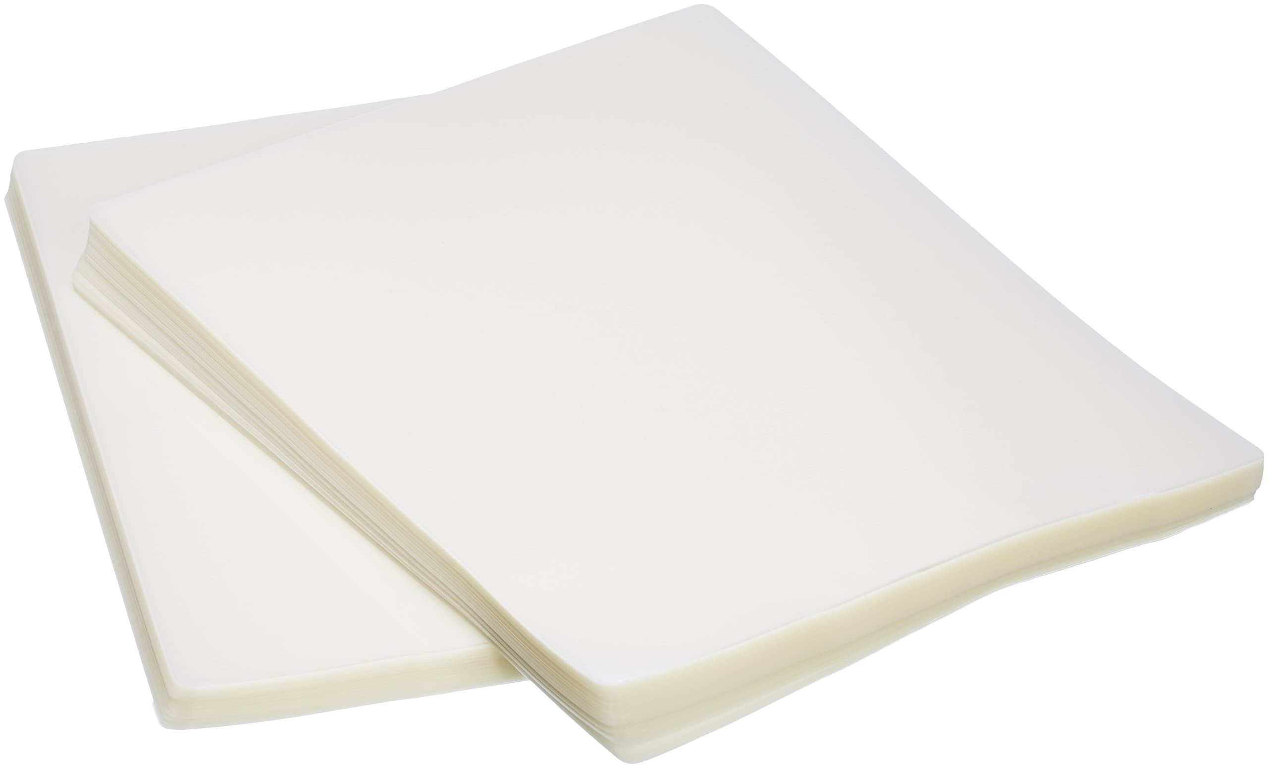 Amazon Basics - Hojas laminadoras de papel de plástico transparente para laminación térmica