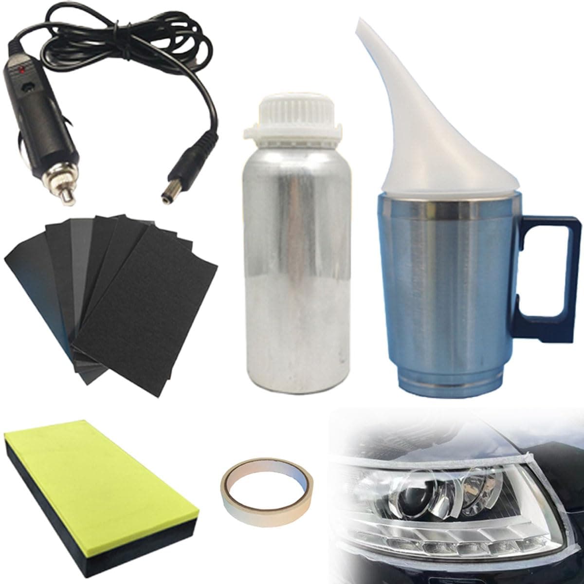 Kit de Restauración de Faros Delanteros de Coche