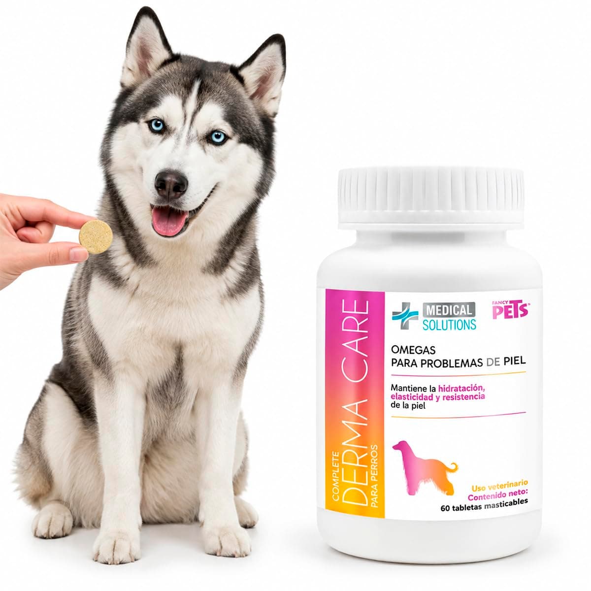 Fancy Pets Medical Solutions Complete Derma Care para Perros 60 Tabletas Masticables Suplemento