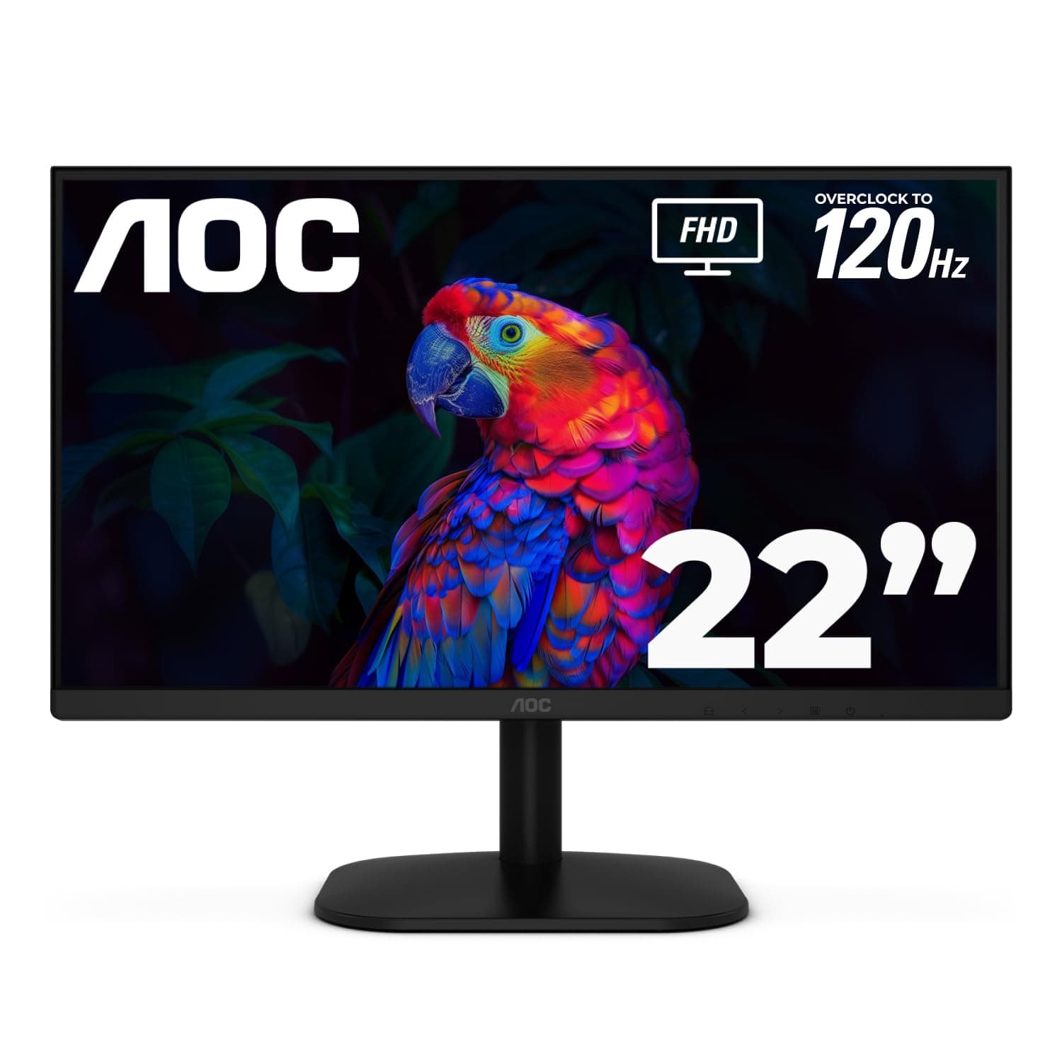 AOC Monitor 22 Pulgadas, 22B35HM23, FHD IPS, 120 Hz, 4 ms, Sincronización Adaptativa, VGA y HDMI