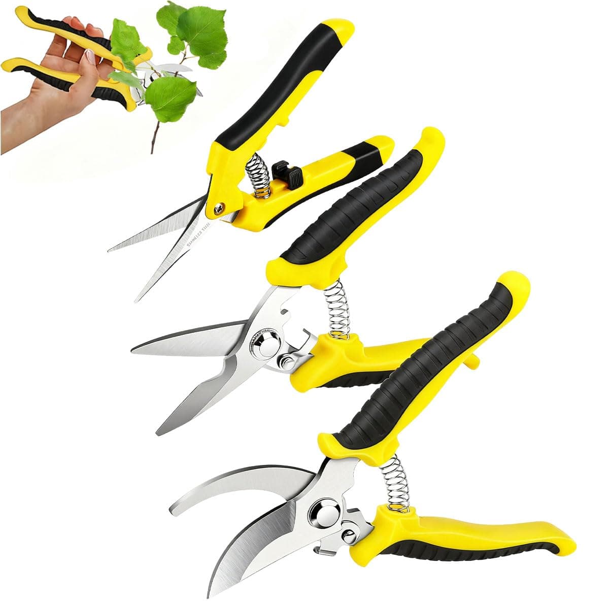 Tijeras de Podar Jardin con Guantes 5Pzs Tijeras de Reparacion Horticola