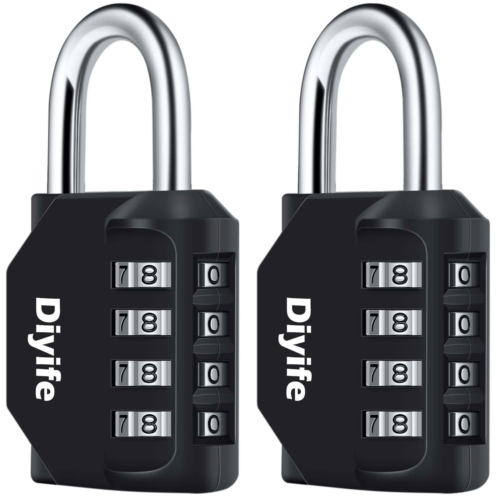 Diyife 2PCS Candado de Combinacion de 4 Dígitos para Locker