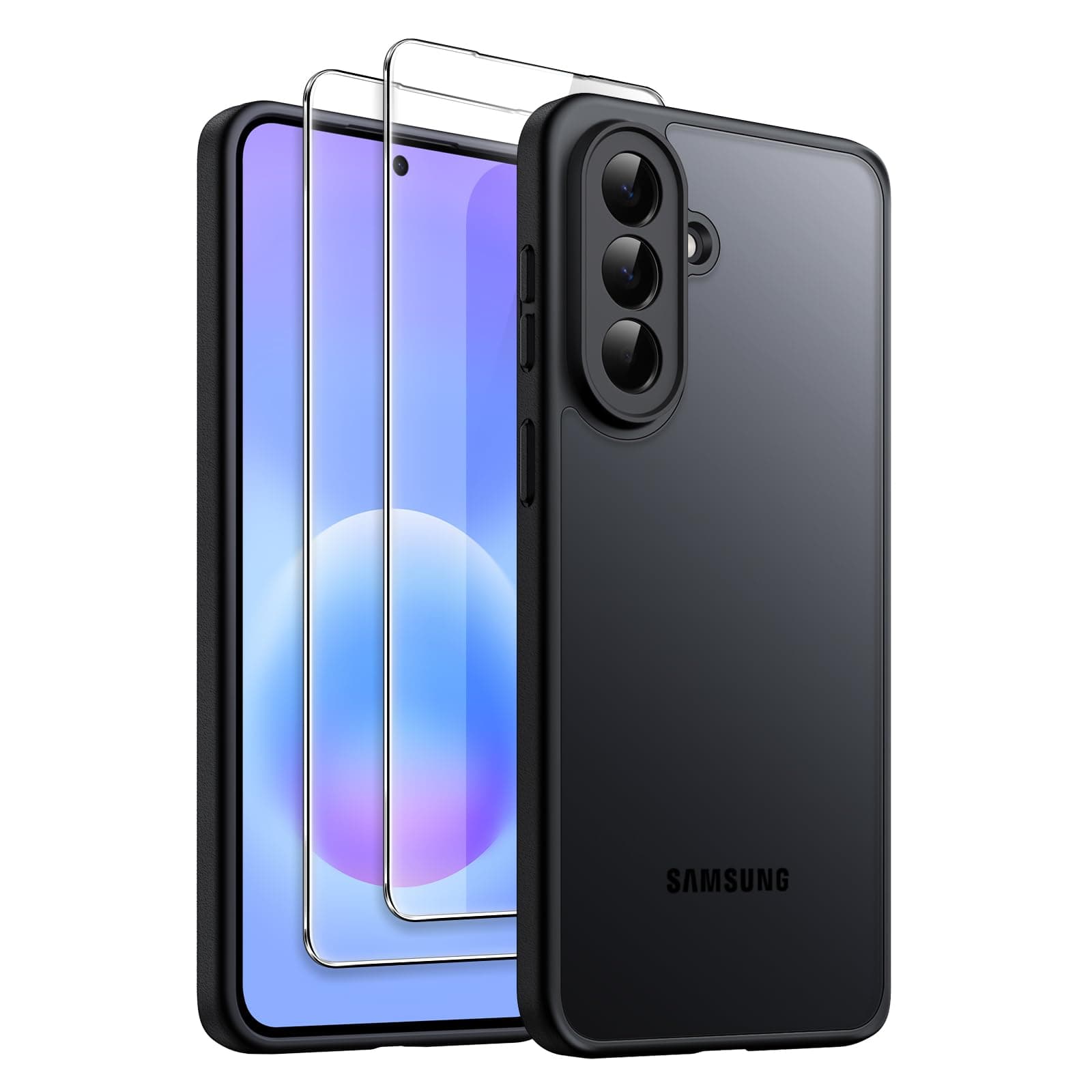 JETech Funda Mate 3 en 1 para Samsung Galaxy A57, Negro