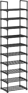SONGMICS Zapatero de Metal de 10 Niveles