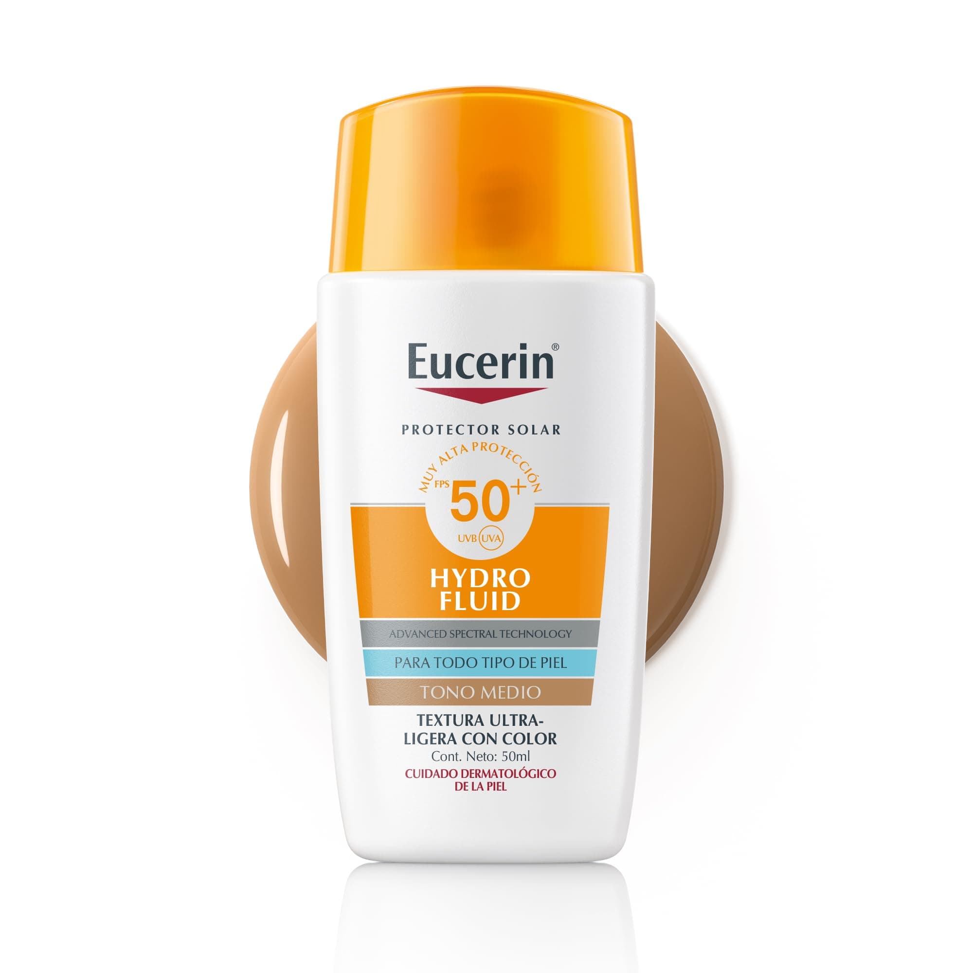Eucerin Sun Face Hydro-Fluid FPS 50 + Tono Medio 50ml Protector Solar Facial