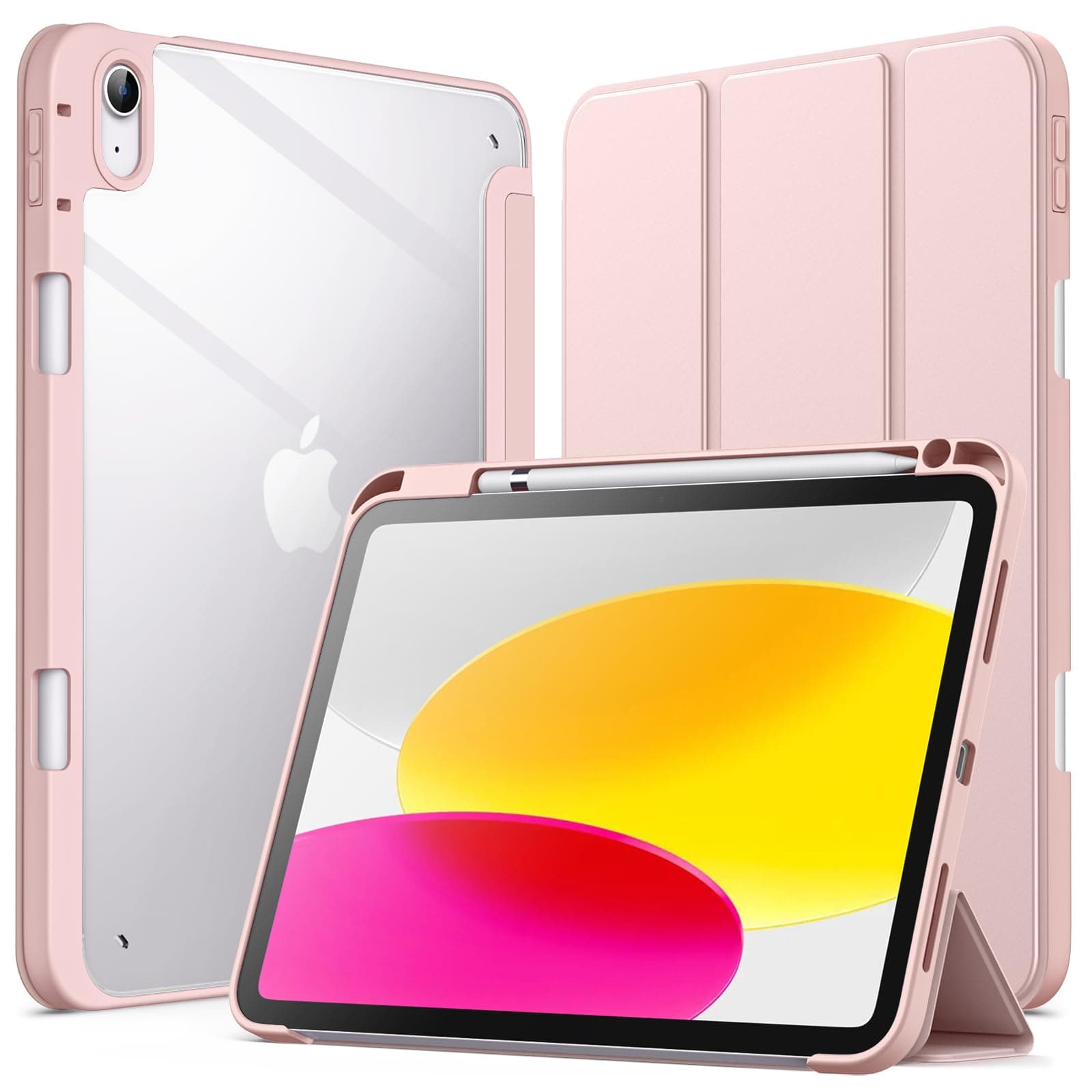 JETech Funda para iPad (A16) 11.ª/10.ª Gen, Rosa Sabbia