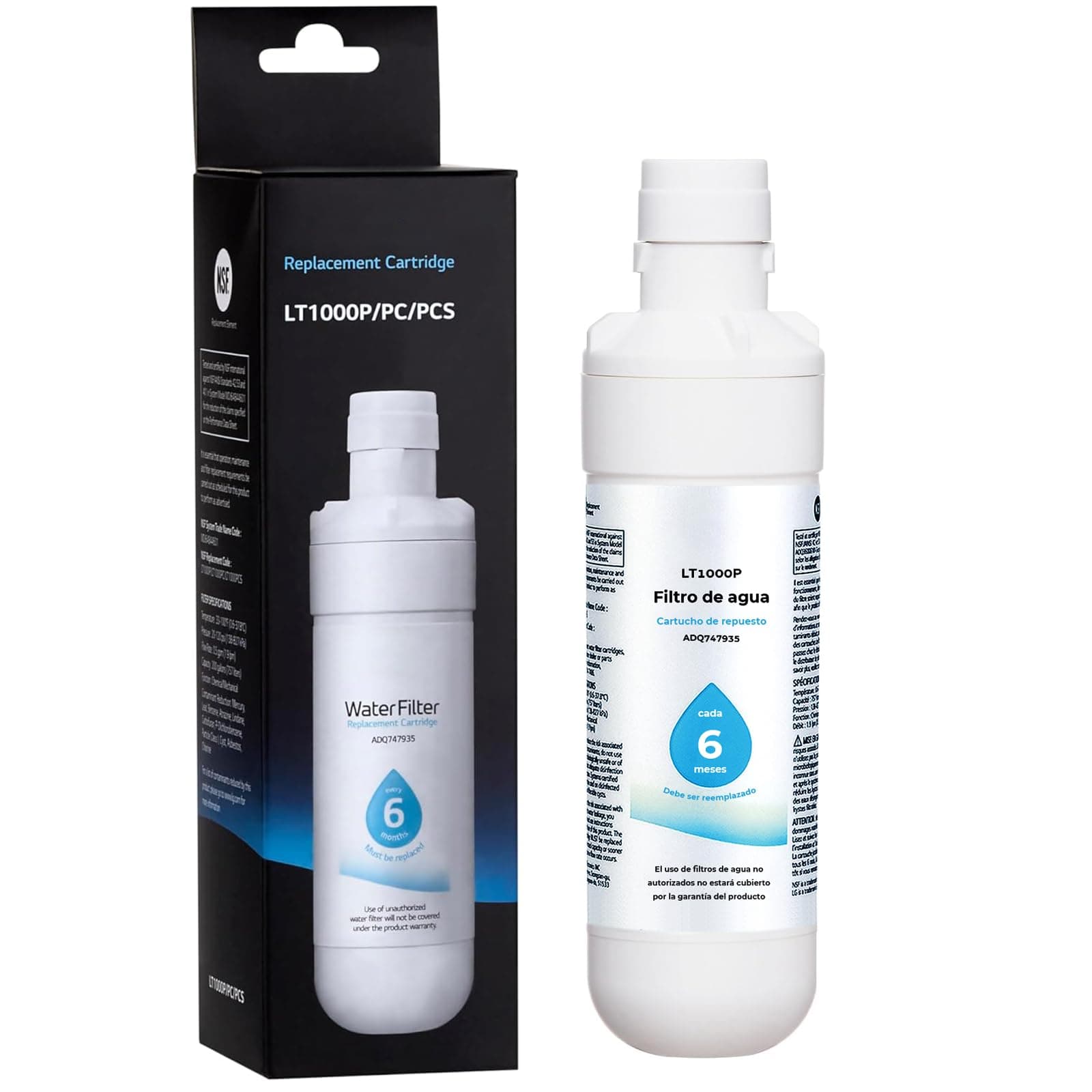 Filtro para Refrigerador LG LT1000P, Filtro de Agua de Repuesto LT1000PC