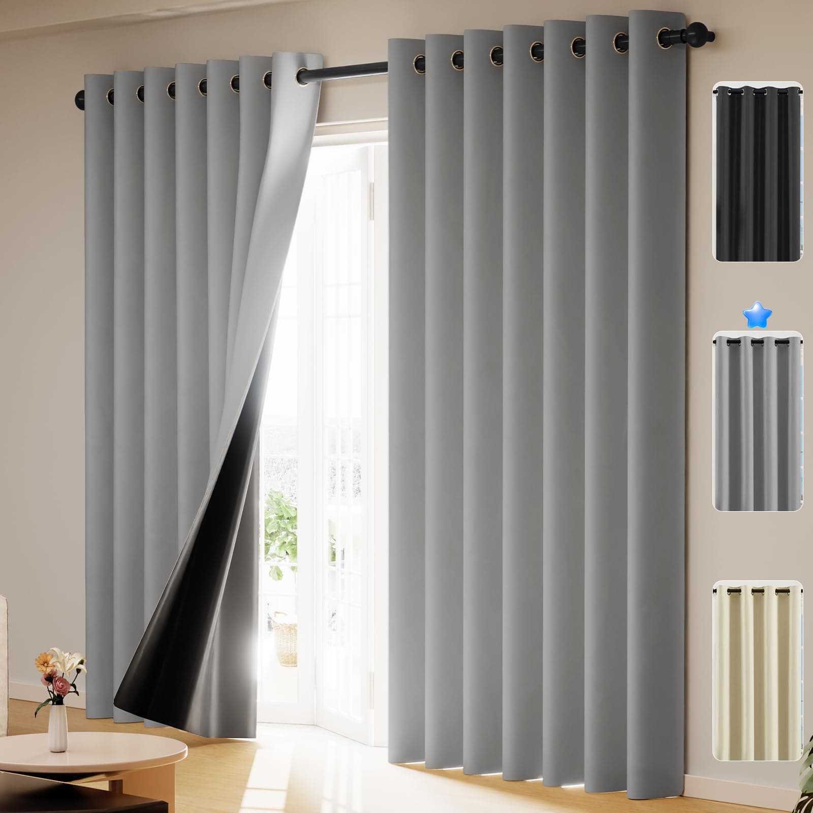 YYUgolo Cortinas Blackout 100% 2 Paneles